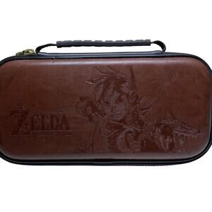 Legend Zelda Breath of the Wild Nintendo Switch Travel zipper case, faux leather